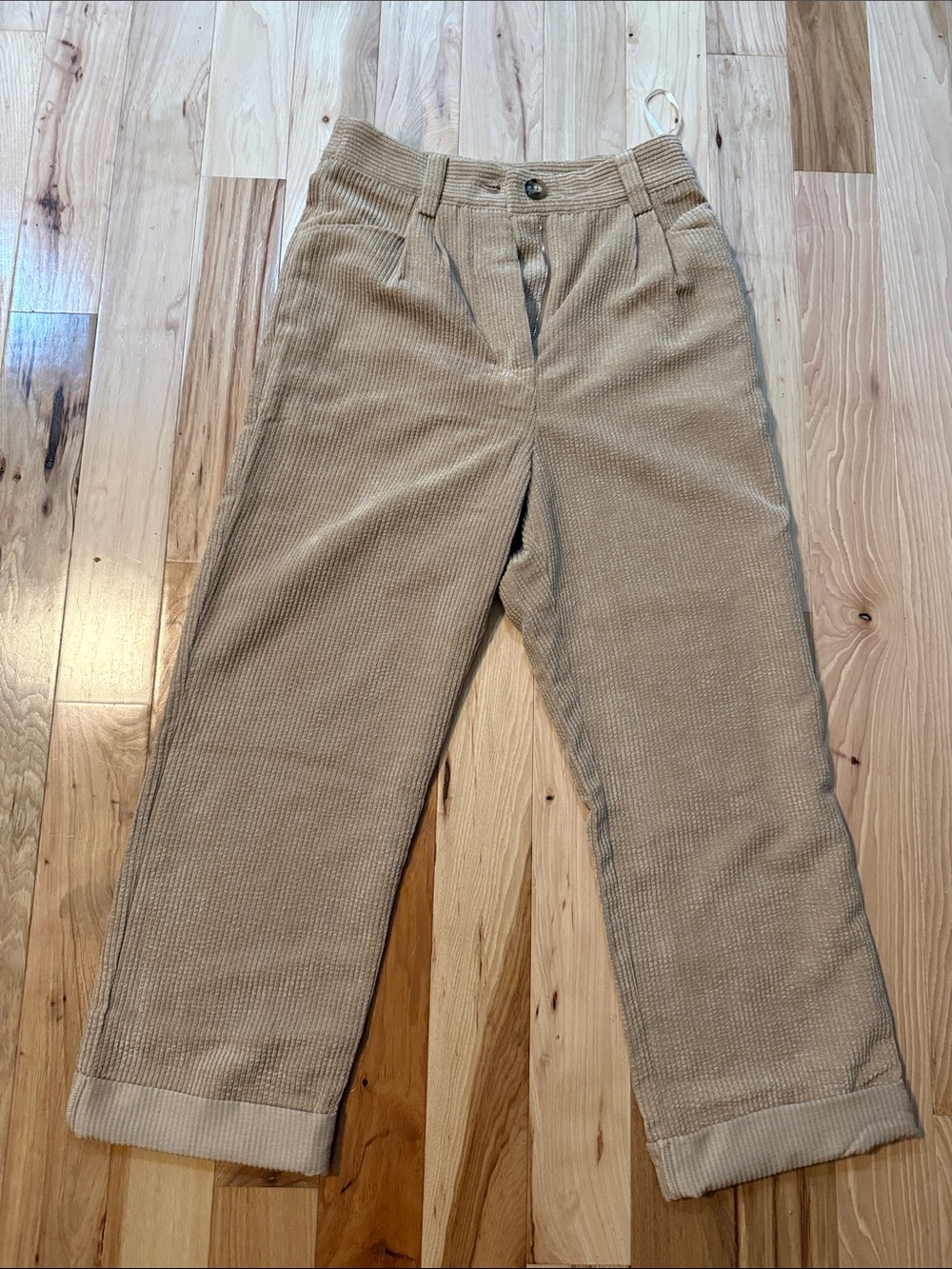 NWT Petal and Pup Talaren Cuffed Corduroy Pants Size 4 Beige